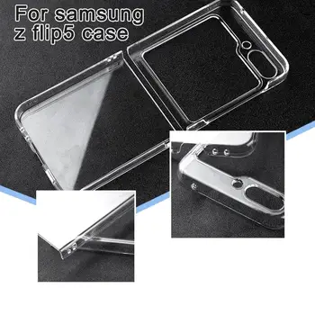Case For Samsung Galaxy Z Flip 5 מקרה ברור שקוף כיסוי קשיח עבור סמסונג Z Flip5 מקרה אולטרה דק הגנה על המחשב האישי F8V3 - התמונה 2  