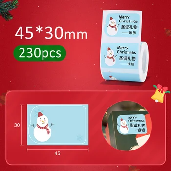 NIIMBOT חג המולד תרמי תווית נייר לשימוש B21 B3S B1 B203 תווית אוטומטי מדפסת נייר דבק לקישוט הבית תווית - התמונה 1  