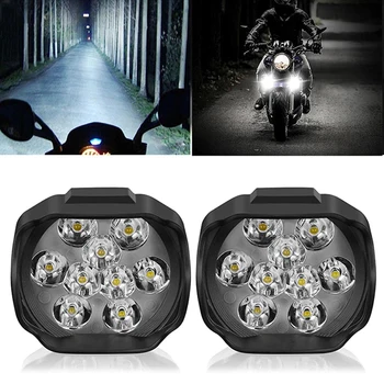 אוניברסלי סיבוב אופנוע LED מנורה 6W 9Led מרחק אור שיפוץ האופנוע בלילה עבודה האור קפה רייסר - התמונה 1  