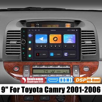 JOYFORWA החדש 9 אינץ אנדרואיד 12.0 רדיו במכונית סטריאו Multimídia Automotiva על 2001-2006 טויוטה קאמרי עם Carplay אנדרואיד אוטומטי - התמונה 1  