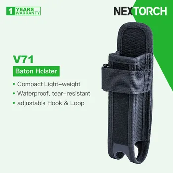 Nextorch V71 ניילון שרביט נרתיק, עמיד למים, דמעה עמידה, מתכוונן Hook & Loop, מתאים 17