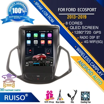 RUISO עבור טסלה סדרת הרכב השחקן פורד Ecosport 2013-2019 רדיו במכונית סטריאו מולטימדיה לפקח 4G GPS carplay אנדרואיד אוטומטי - התמונה 1  