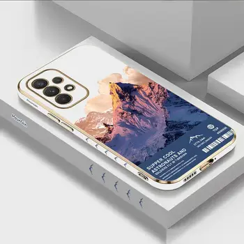 פסגת הר נוף יוקרה ציפוי הטלפון Case For Samsung Galaxy A73 A71 A42 A52 A32 A53 A03S A04 A03 A54 A51 כיסוי - התמונה 1  
