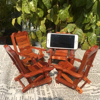 רדווד טלפון נייד הולדר, בצורת אגס מלאכת יד, עץ מגולף כסא מעץ מלא שולחן עבודה, טלפון נייד הולדר, קישוט הבית - התמונה 1  