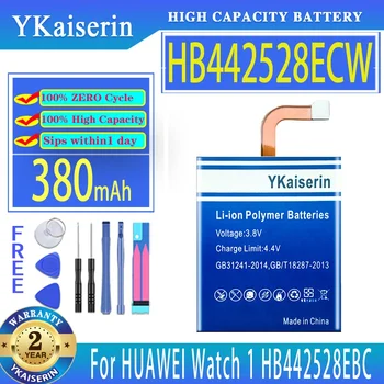 YKaiserin סוללה 380mAh עבור HUAWEI Watch1 שעון 1 HB442528EBC Bateria - התמונה 1  