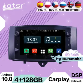 4+128G Carplay מולטימדיה אנדרואיד 10.0 עבור מרצדס בנץ חכם 2011 2012 2013 2014 2015 ניווט GPS וידאו רדיו במכונית יחידת הראש - התמונה 1  