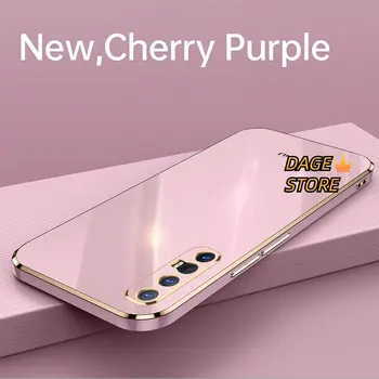 מעטפת עבור Oppo find X2 ניאו מוצק צבע קצה ישר 6D ציפוי הטלפון במקרה רך כיסוי - התמונה 1  