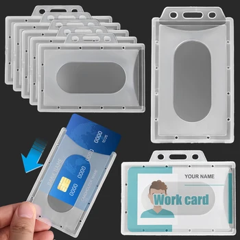 1/5/10PCS שקוף כרטיס שרוול רב-לשימוש הבנק אוטובוס לעבוד תעודות זהות ברורה עמיד למים, Dustproof מגן Case כיסוי - התמונה 1  
