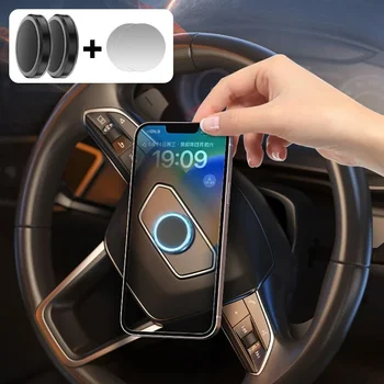 מגנטי עגול טלפון הרכב מחזיק את ההגה הטלפון לעמוד הר Rotatable תושבת קבועה תמיכה ב-GPS עבור Xiaomi Iphone Samsung - התמונה 1  