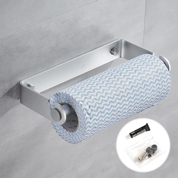 המטבח גליל נייר מתלה מגבת בעל טואלט על הקיר אחסון קולב באמבטיה ארגונית - התמונה 1  
