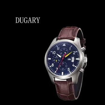 DUGARY אוטומטי מכאני שעון עסקי אופנה נירוסטה עמיד למים זוהר 46mm גברים שעון היד Relogio Masculino - התמונה 1  