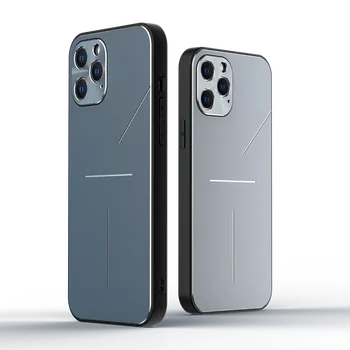יוקרה חדש סגסוגת אלומיניום מקרה טלפון עבור IPhone 14 13 12 11 Pro מקס 12 מיני צבע מוצק מקרה טלפון Shockproof כיסוי הגנת - התמונה 1  