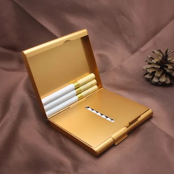 20 מקלות אופנה שכבה כפולה צינור יצירתי אישיות סיגריה מקרה מתכת קופסת סיגריות סיגריה מחזיק סיגריה מתנה מ - התמונה 1  