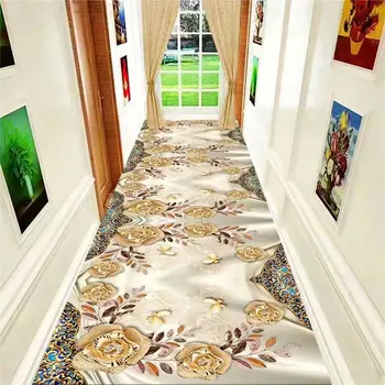 מותאמות אישית שנעשו מסדרון ארוך שטיחים האירופי, מדרגות, מסדרון עם שטיח למסדרון מלון רץ שטיח שטיחים שטח החלקה שטיח הרצפה - התמונה 1  