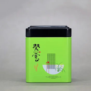 מתכת תה מיכל נייד קטן תיבת פח עמיד אטום תה אריזת קופסא ביתיים אבק-הוכחה ממתקים אחסון תיבת ברזל - התמונה 1  