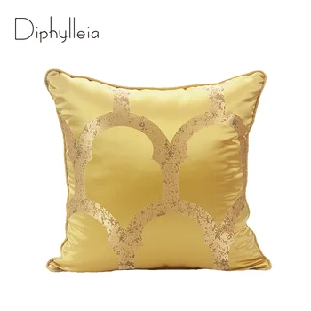 Diphylleia האירופי ספה בסגנון זרוק במקרים הכרית, יוקרה גיאומטריות אקארד הזהב שפע רהיטים כרית כיסוי מודרני דקו - התמונה 1  