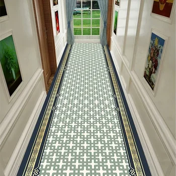 אור יוקרתי בצורת יהלום דפוס לובי שטיחים השטיח המדרגות במסדרון המדרגות עיצוב הבית מסדרון מעבר רץ החתונה אנטי להחליק - התמונה 1  
