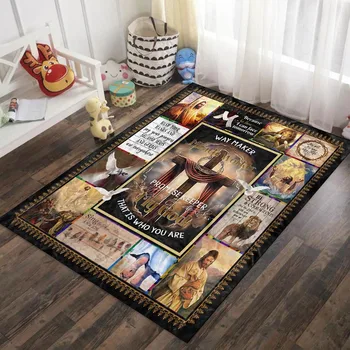 ישוע המשיח השטיח השטיח כנסיית מרי הנוצרית האמונה הדתית שטיח כתבי קודש השראה מתנות עיצוב חדר מחצלות השינה - התמונה 1  