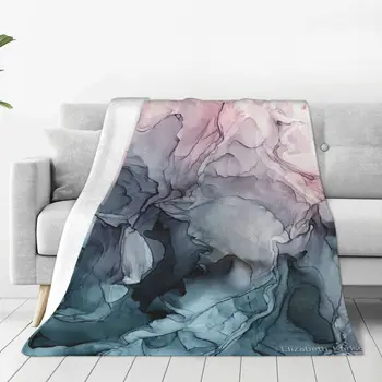 סומק Paynes גריי זורם ציור מופשט שמיכה כיסוי מיטה על מיטה נסיעות המיטה מכסה על המיטה - התמונה 1  