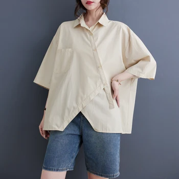 2023 הגעה חדשה בסגנון יפני מורי של הילדה שיק סדיר חופשי בקיץ חולצה חולצות אופנה נשים מזדמנים חולצה חולצות - התמונה 1  