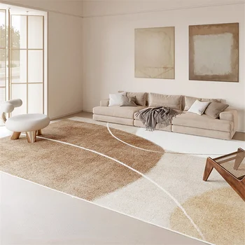 יפנית בצבע קרם קישוט סלון השטיח פשוט השינה ליד המיטה רכים השטיח הביתה מרפסת מרפסת חלונות החלקה, שטיחים - התמונה 1  