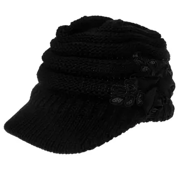 נשים גבירותיי לסרוג כובע בחורף סרוג לשיא ביני כובע סרוג הגולגולת. - התמונה 1  