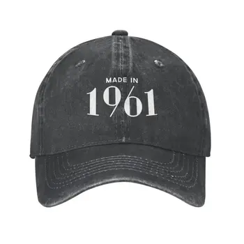 אישית כותנה תוצרת 1961 יום הולדת מצחיק וינטאג ' מתנה כובע בייסבול נשים גברים לנשימה אבא הכובע חיצוני - התמונה 1  