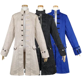 גברים ויקטוריה, אדוארד Steampunk מעיל שמלת להאריך ימים יותר בציר הנסיך מעיל מימי הביניים, רנסנס ' קט תחפושות קוספליי - התמונה 1  