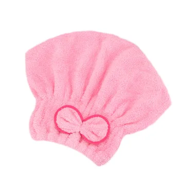 מיקרופייבר מהיר ייבוש השיער אמבט ספא Bowknot לעטוף מגבת כובע כובע לאמבטיה אביזרי אמבטיה SEC88 - התמונה 1  