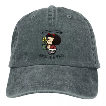 Mafalda קריקטורה ססגוניות, כובע מצחיה של נשים כובע הדברים לטפל אישית מגן הגנה כובעים - התמונה 1  