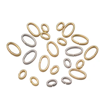 50pcs זהב נירוסטה אליפסה לקפוץ מחבר את הטבעת עבור DIY עגיל צמיד שרשרת מפתח תכשיטים מלאכה ביצוע אספקת חומר - התמונה 1  