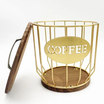 חלול קפה קפסולה סל אחסון הפרי תרמיל קפה ארגונית בעל בית קפה מלון גולדן - התמונה 1  