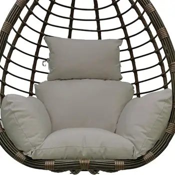 ביצה הכיסא, ריפוד עמיד למים סווינג ביצה כיסא עם כרית כרית גן לתלות את הסל כיסא מושב רחיץ נדנדה כסא כרית - התמונה 1  