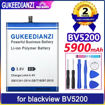 GUKEEDIANZI סוללה BV5200 (Li616077PHTT) 5900mAh על blackview BV5200 Batteria - התמונה 1  