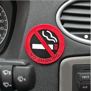 1pcs אזהרה אסור לעשן לוגו מדבקות לרכב על יונדאי IX35 סולריס מבטא I30 טוסון Elantra סנטה פה גץ I20 - התמונה 1  