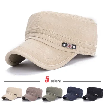 6 צבעים חדשים אופנה כובע בייסבול חיצוני ספורט מזדמנים כותנה כובעי Snapback עבור גברים ונשים שטוח צבא קאפ עיצוב - התמונה 1  