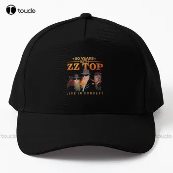 50 שנה עם Zz-Top קונצרט 2019 כובע בייסבול העליון כובעים לגברים ברחוב, סקייטבורד Harajuku Gd היפ הופ ג ' ינס בצבע מצחיק אמנות - התמונה 1  