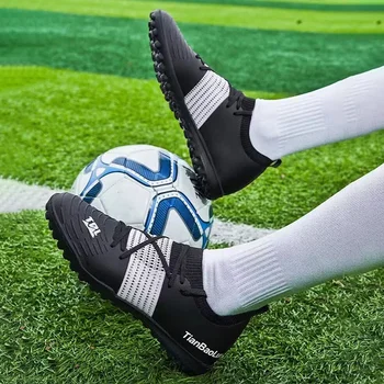 איכות כדורגל נעליים הסיטוניים Futsal סוליות נגד החלקה באימון כדורגל נעלי ספורט יוצאת דופן רגל מרגיש במידות גדולות 32-47 יוניסקס - התמונה 1  