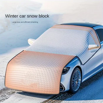 המכונית שלג מגן שמשיה קרם הגנה לפני ציוד שלג מגן מעובה וחיברו בחורף כפור הגנה השמשה הקדמית - התמונה 1  