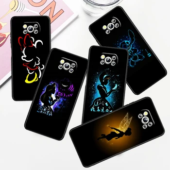 אנימה נסיכת מיקי Xiaomi Mi פוקו F5 F4 F3 F2 X5 X4 X3 M6 M5 M5S M3 M4 C40 Pro GT NFC 5G טלפון שחור תיק - התמונה 1  