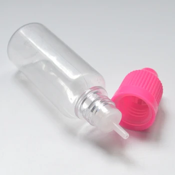 100pcs/lot ריק ברור מחמד 20ML פלסטיק בקבוקים עם טפטפת חסין בפני ילדים עם דק ארוך טיפ נוזלי צנצנת - התמונה 1  
