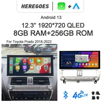 7862 Carplay אוטומטי אנדרואיד 12 נגן DVD המכונית 8GB+256GB GPS Wifi Bluetooth רדיו DSP עבור טויוטה לנד קרוזר פראדו 150 2018-2022 - התמונה 1  