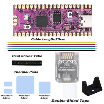 חם פטל Picoboot לוח קיט+GC2SD כרטיס הקורא RP2040 Dual-Core 264KB SRAM+16MB פלאש זיכרון RAM עבור Gamecube קונסולת משחק - התמונה 1  
