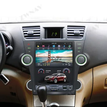 עבור טויוטה היילנדר 2011 2012 - 2013 מולטימדיה סטריאו לרכב אנדרואיד טסלה מסך אודיו רדיו נגן PX6 autoradio GPS יחידת הראש - התמונה 1  
