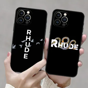 היפ הופ השקיעה Rhude מקרה טלפון עבור Iphone 13ProMax 11 13 14 Pro Xs מקס מיני Xr-X 7 8 6 6 פלוס המעטפת Coque - התמונה 1  