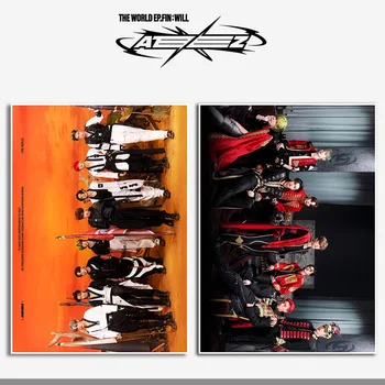 Kpop ATEEZ פוסטר דביק התמונה העולם בפועל.פין יהיה פוסטר צילום אמנות קיר 21*30 ס 
