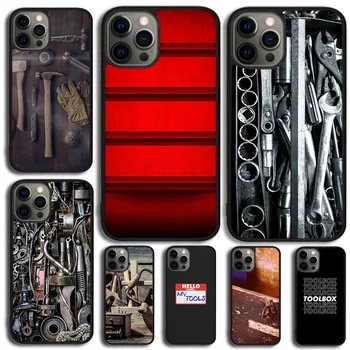 ארגז הכלים הכלים הכלים טלפון Case כיסוי עבור iPhone 15 14 סה 2020 XR XS 11 12 13 Mini Pro מקס 6 7 8 פלוס - התמונה 1  