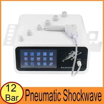 12Bar מקצועי פנאומטי Shockwave טיפול המכונה מרפק טניס כאבים אד טיפול עיסוי גוף גל הלם המכשיר - התמונה 1  