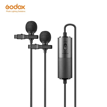 Godox LMS-60G Lavalier מיקרופון סטנדרטי רווח Omnidirectional Wired מיקרופון עבור ראיון פגישה בהזרמה בשידור חי 6m כבל - התמונה 1  