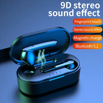 Q9 אלחוטית Bluetooth אוזניות ספורט אלחוטית חיצונית אוזניות 5.1 עסקי מיני אוזניות עם טעינה BinTouch שליטה אוזניות - התמונה 1  